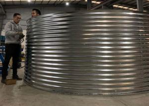 China 2200cbm Corrugated 75cbm Galvanized Steel Water Tanks factory