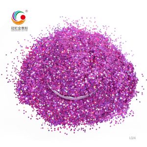 PET Hexagonal Holographic Butterfly Glitter Dust Powder Customized