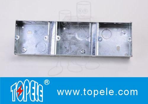 Steel BS4568 Terminal 1+1+1 Gang Box , Electrical Boxes And Covers Saudi Arabia