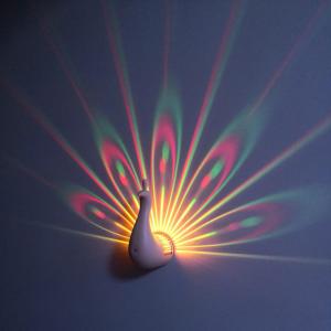 China Novelty product Peacock projection decorative fancy light fittings factory