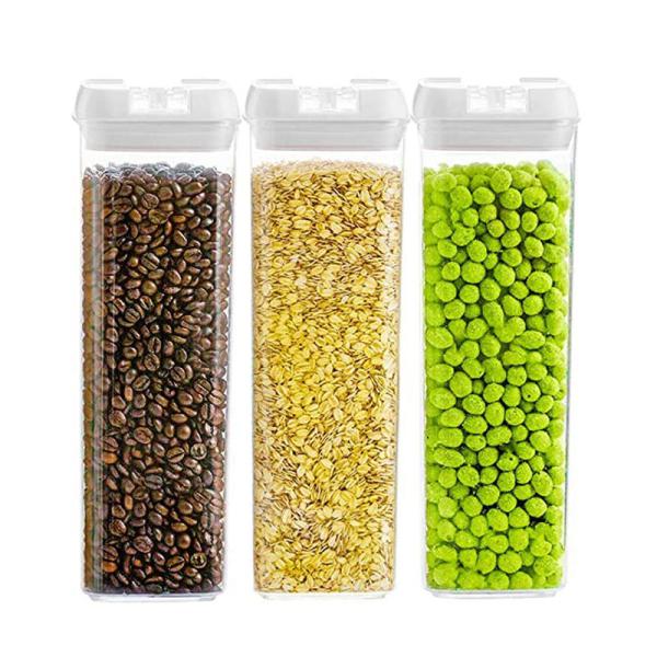 Eco-Friendly BPA Free 3 Piece 1.9L Set Plastic Airtight Food Storage Container