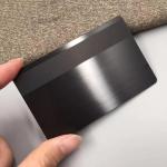 Matte black stainless steel magnetic stripe blanks metal card