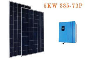 China Polycrystalline 335W 5KW 99.6% On Grid Solar PV System factory