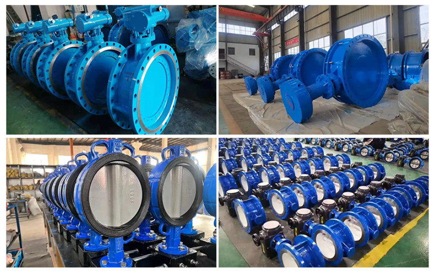 BS 4504 Stainless Steel Double Flange Concentric Butterfly Valve Standard Port Size