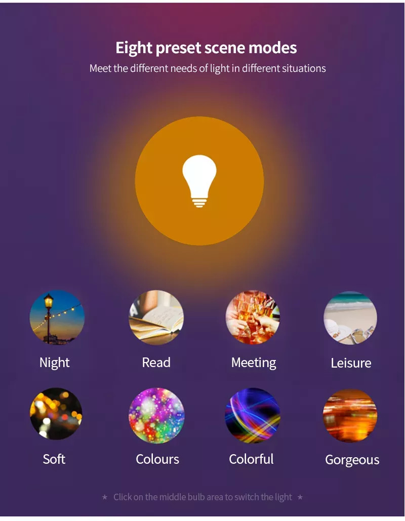 Glomarket Smart WiFi LED Light APP Control Party RGB Atmosphere Lamps