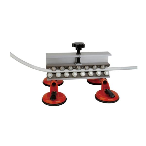 China 8 Rollers Manual Multilayer Pipe Straightener Aluminum Plastic Tube Straightener With Sucker factory