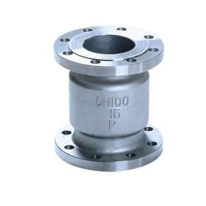 China H42w-16P Stainless Steel 304 Vertical Check Valve Flange Vertical Lift type Check Valve factory