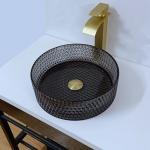 Modern Glass Vessel Basins Transparent Clear Bathroom Sink Clear Diamond Crystal