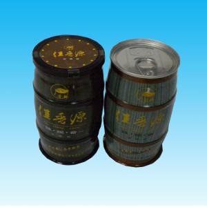 Screwed Empty Coffee Cans With Lids 500ml Round Tin Box