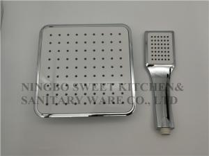 China ABS material shower head hand shower square top shower spray shower set single flows bathroom accessories factory