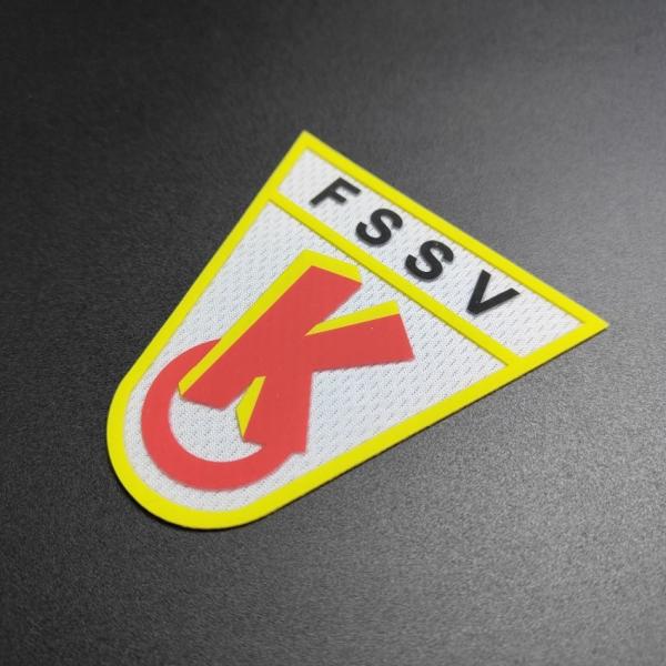 China Custom Embroidered Football Patch Decorative Applique Iron On Name Tags factory