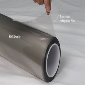 China Adhesive Transparent Holographic Projection Film Glass Window Rear Projection Film on sale