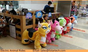 China Cute Cartoon Design Ride on Animal Toy, Plush Animal Electric Scooter Coin Operated Rides factory