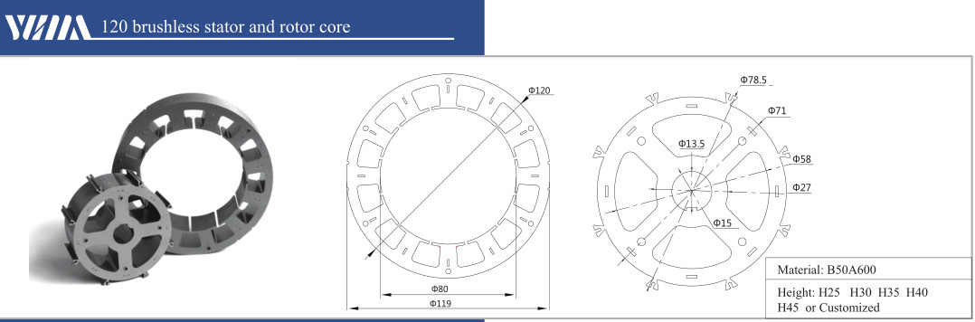 Bldc Stator Core Design Industrial Control Motor Core Induction