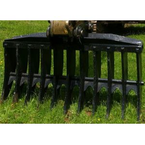 Heavy Duty Excavator Brush Rake With Sharp Tines For Precision Excavation Tasks