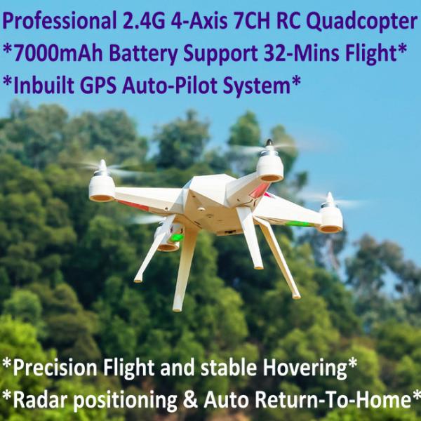 2.4G 7CH Headless Predator RC Quadcopter Drone 32-Mins Flight & Inbuilt GPS One