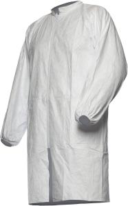 China Fashion Uniform Micro-Porous Medical Visitor Disposablelab Coat with Label Accessories factory