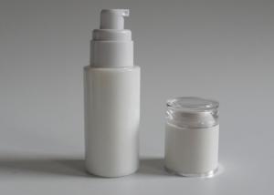 China Milky Dropper Glass Toiletry Bottles Empty Makeup Containers For Cream factory