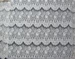 Thin hollow nylon eyelash French lace scalloped lace fabric for lady garment(CY