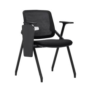 China Office Furniture Manufacturers Stackable Training Room Chairs With Writing Tablet factory
