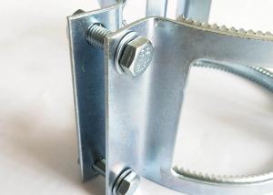 China Galvanised Plated Steel Heavy Duty Pipe Clamps Coupling Grip Pipe With Teeth factory