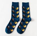 Popular Bulk Fashionable Mens Socks Eco Friendly With Cotton / Polyester