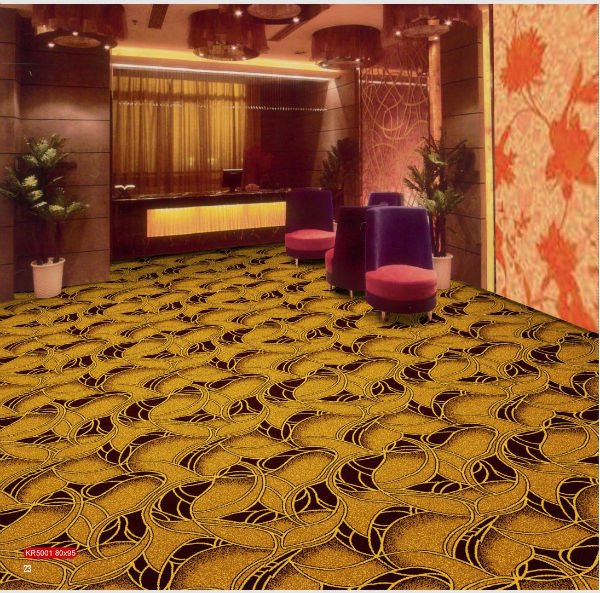 100 Polypropylene Hotel Carpet Flooring , PP Wilton Woven Carpet