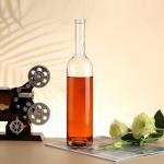 Base Material Super Flint Glass 500ml Frosted Vodka Spirits Glass Bottle for
