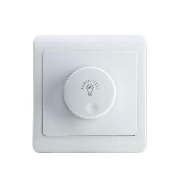 China AC85-120V AC180-265V LED Lamp Dimmer Switch Brightness Controller Wall Mounted Rotary Knob factory