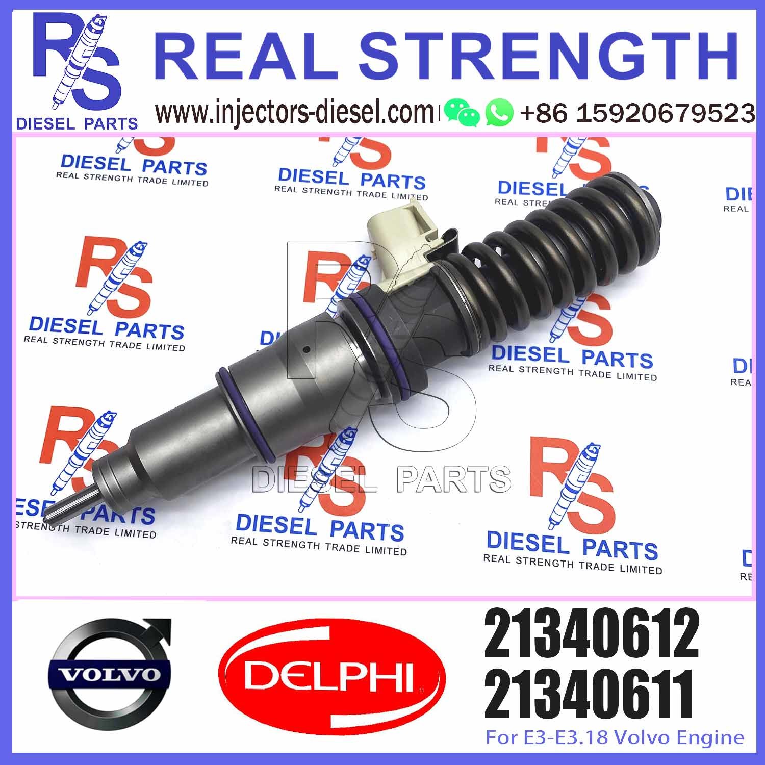 4 Pin Excavator D13 Diesel Inyector Common Rail Injector 21340612 Bebe4d24002 Injector For Renault Trucks V-O-L-V Fh12