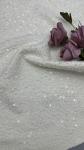 Leafy Sequin Embroidered Lace Fabric Wedding Occasion Fabric Luxury Elegant