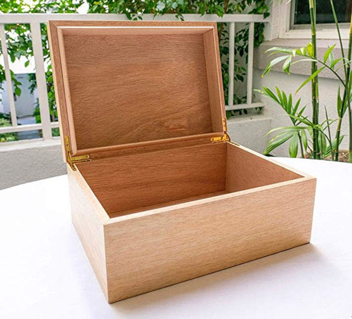 Multifunctional Wooden Lidded Storage Boxes Customized Shape Exquisite Design