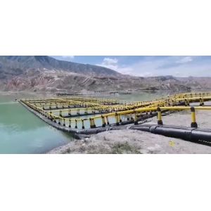 HDPE Floating Fish Cage with Long Life and Easy Net Replacement Featuring Grid Mooring System for Aquaculture