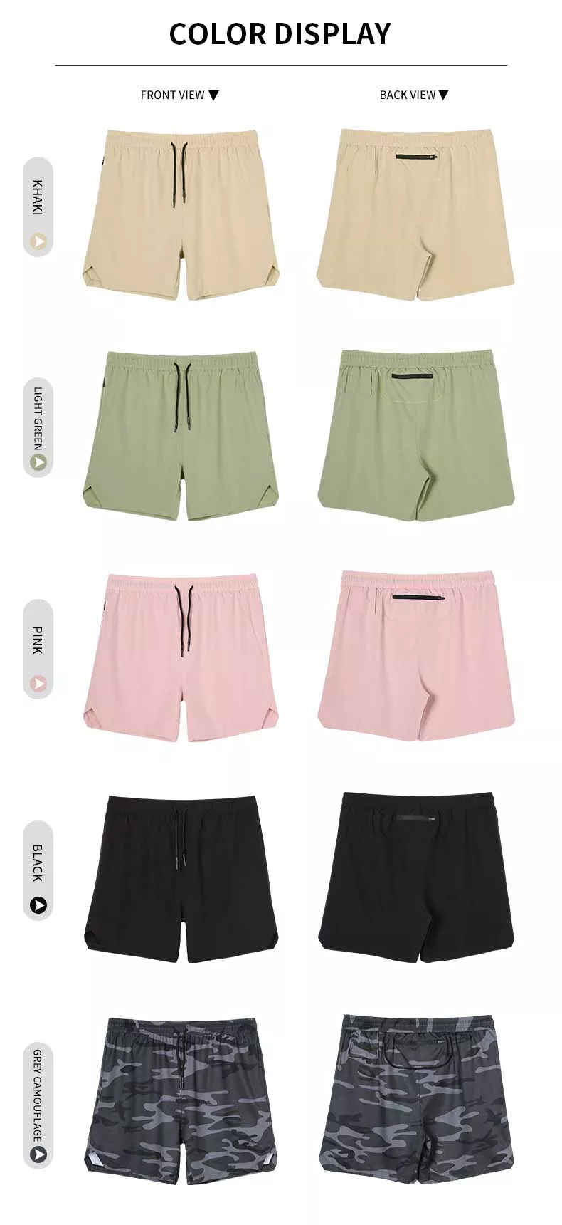 Custom Logo Light Joggers Running Activewear Men Workout Fitness Gym Shorts