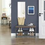 Padded Shoe Bench, Shoe Rack with Cushion, Industrial Shoe Bench, Storage Shoe