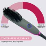 PTC Heating Aluminum Electric Hair Brush Portable Mini Hair Straighteners Brush