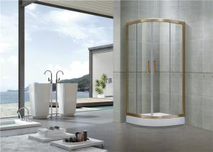 China Sector Gold oxidated Shower Enclosures Full Aluminum Alloy CE Certification Glass factory