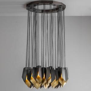 China E14 E12 Pendant Chandelier Lights Copper Bronze 54*3W D70*H32 factory