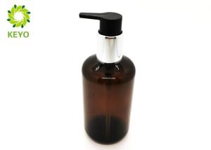 China 5 OZ Empty Empty Pump Bottles For Shampoo Clear Amber Color Cylindrical Shape factory