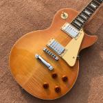 Custom Shop NEW LP Standard 1959 R9 electric guitar, Flame Maple Top, Rosewood