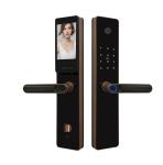Touch Panel Smart Front Door Locks Anti Peep Tuya App Fingerprint Password