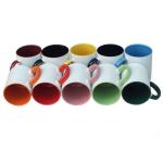 Blank 11oz Ceramic Sublimation Coloured Mugs Two Tone Design Microwave Safe