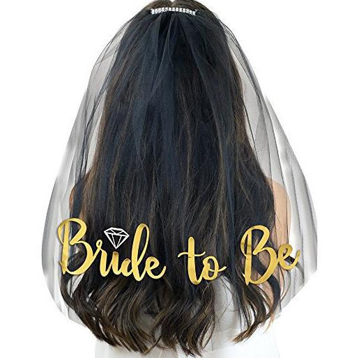 European and American singles party white veil, headband party supplies, bride's