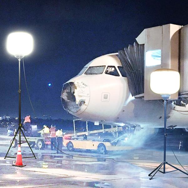 Mobile White Balloon Lights Film 500W Led Light Tower Mobile Led For Engineering