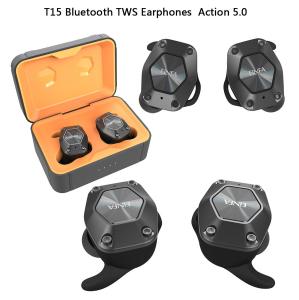 China Stereo Wireless Bluetooth Earphones T15 Earbuds Comfortable Design For Running factory