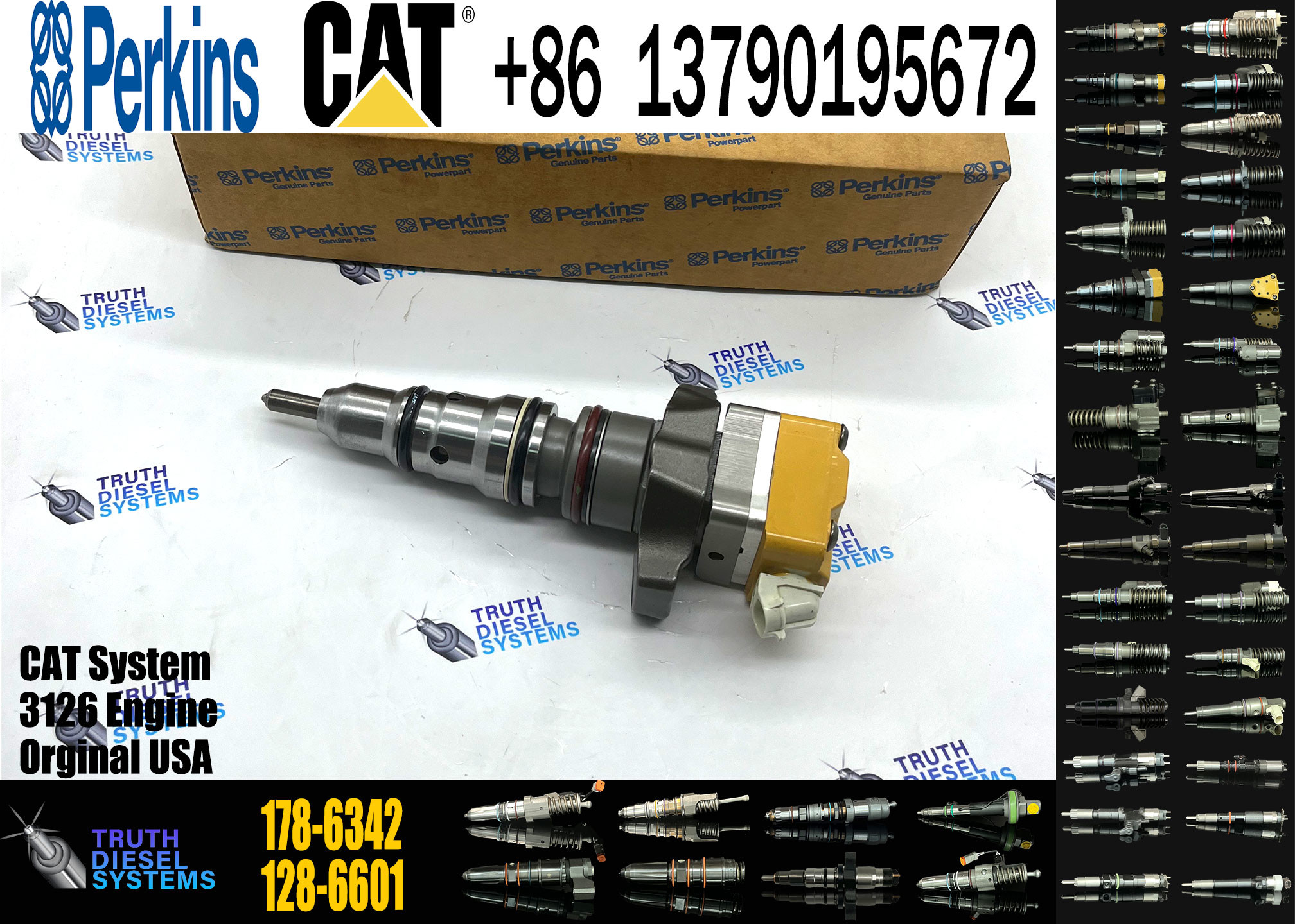 XF parts CAT Engine 3126 3126B Diesel Fuel Injector 128-6601 10R-0782 222-5965 178-6342 177-4754