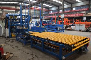 China Automatic American Stringer European Wooden Pallets Nailing Making Machine factory