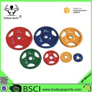 China Wholesale Rubber Coated Weight Plate with 3 Handle Grips factory