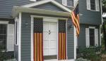 Advertising Custom Wall Mounted Flag Pole Polyester Hanging Outside Use
