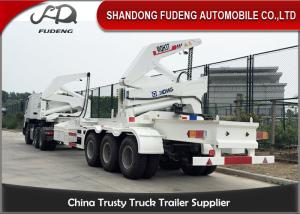 China Tri Axle Side Loader Container Truck / 16-37 Ton Self Loading Container Truck factory